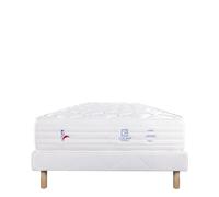 LUXURY LITERIE Ensemble matelas Patriote Mousse 140x200 cm + sommier - Blanc