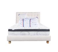 LUXURY LITERIE Ensemble matelas Sleeplux 140x200 cm + sommier beige ep20cm