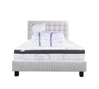 LUXURY LITERIE Ensemble Matelas Sleeplux 90x190 cm + Sommier Gris
