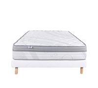 LUXURY LITERIE - Ensemble matelas + sommier - RELAXATION - 140 x 190 cm - Tapissier - Ferme - Face été/hiver