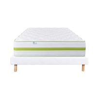 LUXURY LITERIE - Ensemble matelas + sommier - RÊVERIE - 140 x 190 cm - Tapissier - Ferme - Face été/hiver