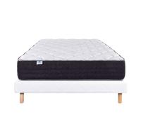 LUXURY LITERIE - Ensemble matelas + sommier - SERENITE - 160 x 200 cm - Tapissier - Ferme - Face été/hiver