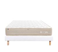 LUXURY LITERIE - Ensemble matelas + sommier - SUBLIME - 160 x 200 cm - Tapissier - Ferme - Face été/hiver