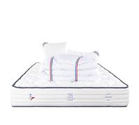 Luxury Literie Matelas 160x200 cm, Patriote, 27cm, Ressorts Ensachés, mémoire de Forme, Indépendance du Couchage, Soutien Ferme + 2 Oreillers + Couette