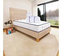 luxury_literie Patriote Ensemble Matelas Ressorts 90x190 cm - Béige