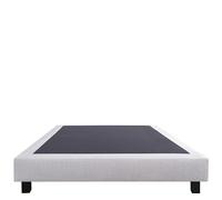 Luxury Literie Sommier tapissier 140x200, Gris, Gamme Prestige Hôtel, Bois Massif + Pieds offerts