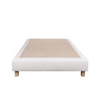 Luxury Literie Sommier tapissier 160x200, Beige, Gamme Prestige Hôtel, Bois Massif + Pieds offerts