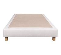 LUXURY LITERIE Sommier tapissier beige, Gamme Prestige Hôtel, bois massif + pieds offerts - Beige Beige G