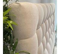 LUXURY LITERIE Tête de lit 2 places VERSAILLES Gamme Prestige Hôtel, Capitonnée avec Tissus de Qualité Supérieure - Beige Beige