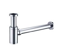 LuxuryBain - Siphon de lavabo design Universel 1 1/4 x 32mm,Syphon Réglable, Anti Odeur (Chrome)