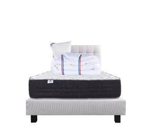 Luxus Sérénité Matelas + Sommier + Tête de Lit - 90x190 cm