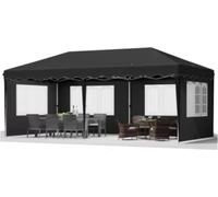 LUXUS Tente de réception - Pavillon pliable 3x6 m - Avec parties latérales - Etanche & protection UV 50+ - Réglable en hauteur - Outdoor & Garden - Easy-Up
