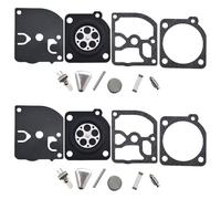 Luxuyvarna Lot de 2 kits de réparation de diaphragme de carburateur compatibles avec débroussailleuse Husqvarna 45 40 49 55 51 H55 H51 240R 245R Zama RB-45