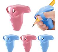 Luxvara 4 Pièces Poignées Crayon Ergonomiques, Aide Écriture Crayon D'aide, Guide Doigt Silicone Pencil Grip, Doigts Ergonomiques Grips Crayons, Aide Écriture Guide Doigts pour Fille Garçon Adulte