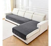 Luxvara Housses de Canapé en Flanelle, Housses de Coussin de Canapé, avec Base antidérapante, 1 2 3 4 Places pour Housse de Canapé en Forme de L, Canape Sectionnel (Gris, 90x240cm)