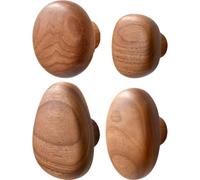 Luxylei Crochets Muraux en Bois, 4 Pièces Patères en Bois, Crochets De Porte-Manteau Décoratifs Muraux, Cintre Mural en Bois Fait À Main pour Suspendre