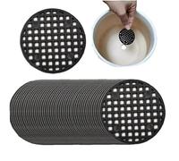 Luxylei Pot de Fleur Maille Pad 100 pièces Pot de Fleur Joint Respirant Jardin Drainage Maille Trou écrans bonsaï Pot Fond Grille Tapis