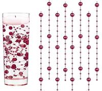 LuyoNova 20 Pièces Perles D'Eau Bougies Flottantes Perle D'Eau Perles Artificielles Bougie Flottante,pour Centres Table Décorations Pearl Vase Fillers Mariages Fête Arbre de Noël Décorations Bourgogne