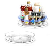 LUZOON Plateau Tournant Epices Rotatif, Lazy Susan Organisateur Organizer de Rangement Cuisine d'étagère de Placard Support de Stockage d'articles pour Condiments,Frigo,Chambre