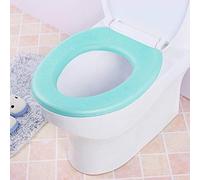 Lvcky 2 pcs étanche en Mousse EVA Coussin de siège de Toilette Lavable en Paste-Type Lunette WC Tapis de Tampon, Forme O Vert