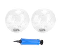 lvifloae 2 pièces lumières de Piscine flottantes à énergie Solaire, Boules Lumineuses gonflables de 13,78 Pouces, lumière Chaude Transparente étanche IP68 pour la décoration extérieure des (Colorée)