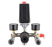 lvifloae Ensemble de support de compresseur d'air avec interrupteur de contrôle de pression et régulateur de collecteur durable de haute qualité pour pièces de compresseur d'air