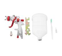 lvifloae HVLP Kit de Pistolet pulvérisateur à Alimentation par gravité, buse de 1,4 mm et Pot de Peinture de 500 ML, Boutons de Commande réglables, Capuchon de buse en Laiton pour