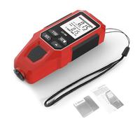 lvifloae Jauge d'épaisseur de revêtement numérique portable, testeur d'épaisseur de peinture de voiture à reconnaissance automatique des métaux ferreux et non ferreux, commutateur (Rouge)