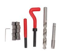 lvifloae Kit de réparation de filetage M12 x 1,25, ensemble d'outils d'insertion filetée HSS haute résistance, outils de réparation de filetage rouge pour filetages endommagés, (Roja)