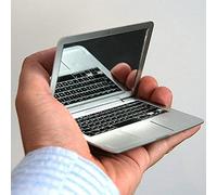 lvifloae Laptop Shaped Pocket Mirror Mini Portable Glass Mirror with Sturdy Plastic Frame Lightweight Easy to Carry for Home Travel Perfect for Full-Face Observation Anytime