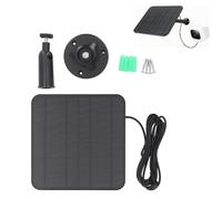 lvifloae Panneau solaire pour caméra annulaire, 12 W, charge rapide, étanche IP65, panneau solaire réglable, montage mural, projecteur annulaire, batterie de caméra Stick Up Cam, (Noir)