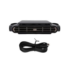 lvifloae Ventilateur de refroidissement de dossier de siège monté sur voiture, ventilateur de véhicule portable sans lame, ventilateur de refroidissement de siège de voiture réglable à 3 (Noire)