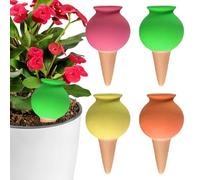 Lvjkes Lot de 4 arrosage Goutte à Goutte, goute a goute arrosage, Conception sphérique, vidange Automatique de leau, sans soucis en sortant, adapté à Divers Pots de Fleurs (1 jeu/400 ML)