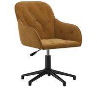 LVL - MEUBLE DE BUREAU - Chaise pivotante de bureau - design minimaliste - Marron Velours - 8.3 kg LL208