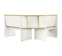 LVL - MEUBLE SIEGE - Banc d'angle 151 cm Bois de pin solide Marron miel et blanc(2704)