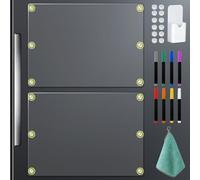 LVNRIDS 2 Pack Acrylique Calendrier Frigo Transparent Magnetique, 42 x 30 cm Planning Semaine Tableau Magnétique Effaçable Planner Frigo