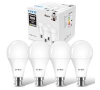 LVWIT 20W Ampoule LED B22 A80, Equivalent Ampoule Halogène Baionnette 152W, 2452Lm 6500K Blanc Froid, Non-dimmable Lot de 4
