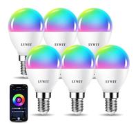 LVWIT 4.9W Ampoule Connectée E14, Smart G45 Ampoule LED Avec WIFI 470LM, Compatible avec Alexa et Google Assistant, Remplace 40W Ampoule Incandescent, Lot de 6