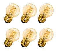 LVWIT 4W Ampoule LED vintage Filament E27 G45, Equivalent à Ampoule Incandescence 35W, 410Lm 2400K Blanc Chaud, Ampoule Edison Global, Non-Dimmable, Lot de 6