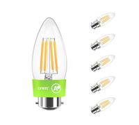 LVWIT Ampoule Baillonette LED, 2.2W Ampoule B22 Ampoules Flamme Basse Consommation C35, Equivalent à Ampoules halogène 40W, 470LM, 2700K, Lot de 6, Non-Dimmable