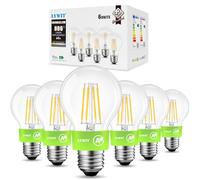 LVWIT Ampoule LED E27 Blanc Chaud, 3.8W Ampoule LED Equivalent à Ampoules halogène 60W, Ampoules Basse Consommation 806LM, A60, 2700K, Lot de 6, Non-Dimmable