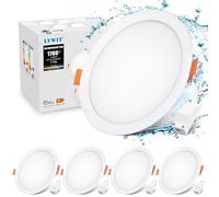 LVWIT Spot LED Encastrable Extra Plat,16W équivalent à 110W,Spots LED Plafond 1700LM,3000K Blanc Chaud 4000K Blanc Neutre 6500K Blanc Froid,Spot LED pour Salle de Bain Cuisine Salon Couloir,Lot de 4