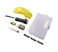 LVYXON Kit de détecteur de fuite AC lampe de poche UV pour système de refroidissement de climatisation automobile Détection de fuite avec étui de rangement pour lunettes d'injecteur de colorant