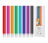 LVZONGXIN mines effaçables multicolores, compatibles avec Legami, pointe 0,7 mm, hauteur 13 cm, rouleau d'encre effaçable (16)