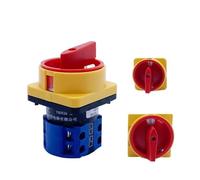 LW26GS 20A 25A Cadenas Sélecteur à Came Rotatif Interrupteur Sectionneur | LW26GS 20A/25A 690V 1/2/3 Pôles 4/8/12 Bornes Contacts Argent(25A 2Pole 64mmPanel)