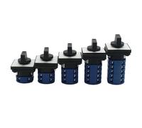 LW28 125A 1/2/3/4/5/6/7 Phase 4/8/12/16/20/24 Screw Terminal 3 Position Changeover cam Switch Silver (0-1-2-3-4-5-6,2P-8 terminals)