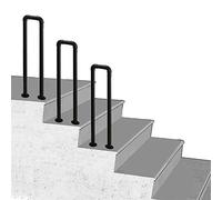 LWJSOCP Rambardes de sécurité pour escaliers extérieurs, Kits de rambardes pour escaliers, rambarde extérieure de Transition pour marches en béton et en Bois, Installation au Sol, rampes d'escalier.