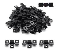 LWLWA 120 Pièces Clips de Terrasse, 7,5 mm Clips WPC en Acier Inoxydable | Acier Inoxydable 201 Noir Fixations de Terrasse Invisibles, pour Lames WPC, Parquet Bambou et Parquet Bois Composite