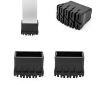 LWLWA 2 Pièces Noires Patin Antiderapant, Sabot pour Échelle, 25×63 mm | Caoutchouc Épais Pieds pour Échelle, Résistant À L'usure Embout de Remplacement Escabeau, pour Tous Types D'Échelles
