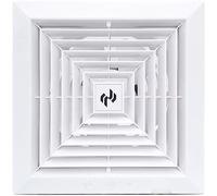 LwsCUiH Mur de salle de bain de ventilateur d'extraction de fenêtre, pales de flux d'air réversibles montées, ventilateur de ventilation actionné, ventilateur d'extraction carré blanc en plastique